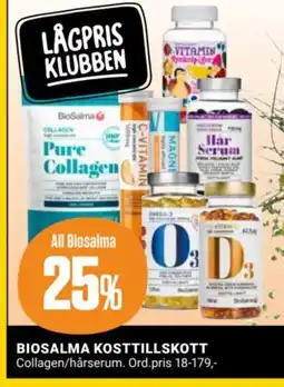 ÖoB Biosalma kosttillskott erbjuda