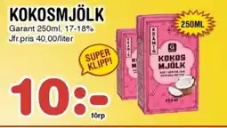 Nya Pulsen Garant Kokosmjölk erbjuda