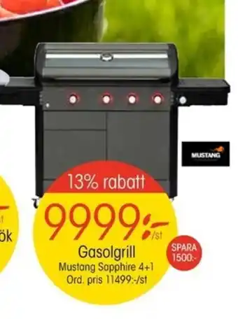 Gasolgrill Mustang Sapphire 4+1