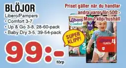 Nya Pulsen Libero/Pampers Blöjor erbjuda
