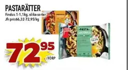 Nya Pulsen FINDUS Pastarätter erbjuda