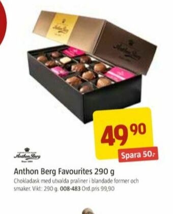 Jula Anthon Berg Chokladask erbjuda