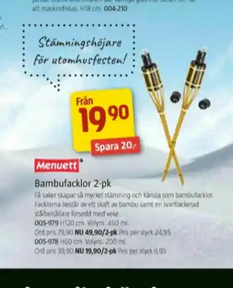 Jula Menuett Facklor erbjuda