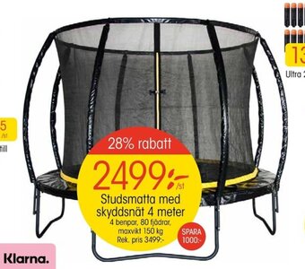 EKO Studsmatta med skyddsnät 4 meter erbjuda