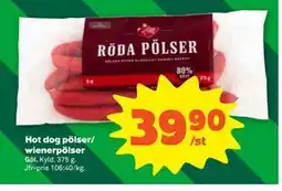 Stora Coop Hot dog pölser/ wienerpölser, SEK 39.9 erbjuda