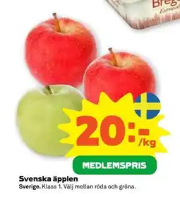 Stora Coop Svenska äpplen, Medlemspris erbjuda