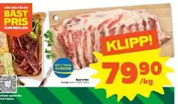 Stora Coop Spareribs, SEK 79.9 erbjuda