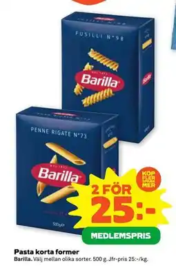 Stora Coop Pasta korta former, Medlemspris erbjuda
