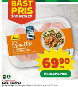 Coop FÄRSK MINUTFILÉ, Medlemspris erbjuda