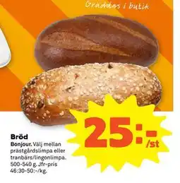 Stora Coop Bröd, SEK 25 erbjuda
