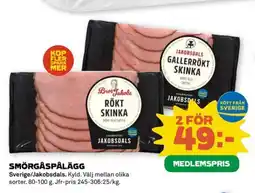 Coop Jakobsdals Smörgåspålägg erbjuda