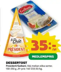 Coop Dessertost erbjuda