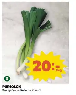 Coop Purjolök erbjuda