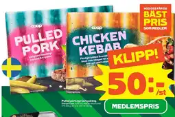 Coop Pulled pork/gyros/kyckling erbjuda