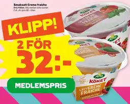 Coop Smaksatt Creme fraiche erbjuda