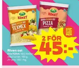 Coop Arla Köket Riven ost erbjuda