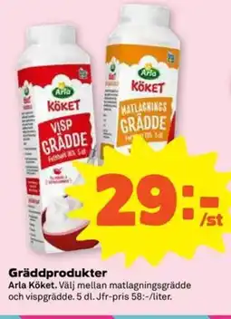 Coop Arla Köket Gräddprodukter erbjuda