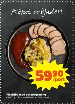 Coop Fläskfilé med potatisgratäng erbjuda