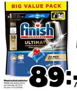 Coop Finish Maskindisktabletter erbjuda