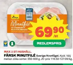 Coop Kronfågel Färsk minutfilé erbjuda