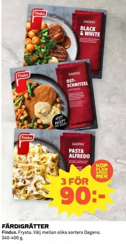 Coop FINDUS Färdigrätter erbjuda