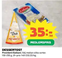 Coop Dessertost erbjuda