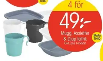 EKO Mugg, Assietter & Djup tallrik 4st erbjuda