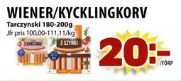 Matvärlden Tensta Tarczynski Wiener/kycklingkorv erbjuda