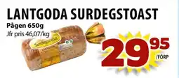 Matvärlden Tensta Pågen Lantgoda surdegstoast erbjuda