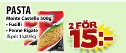 Matvärlden Tensta Monte Castello Pasta erbjuda