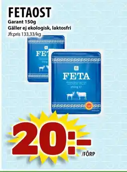 Matvärlden Tensta Garant Fetaost erbjuda