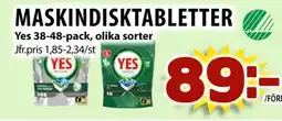 Matvärlden Tensta YES Maskindisktabletter erbjuda