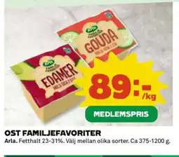 Coop ARLA Ost familjefavoriter erbjuda