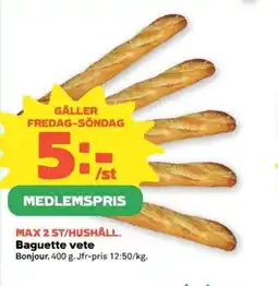 Coop Baguette vete erbjuda