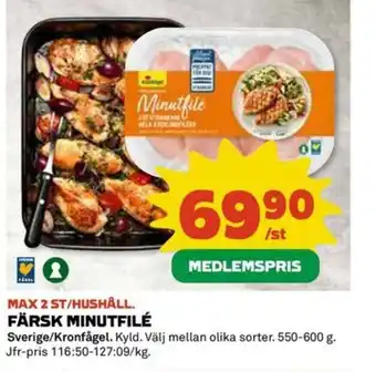 Coop Färsk minutfilé erbjuda