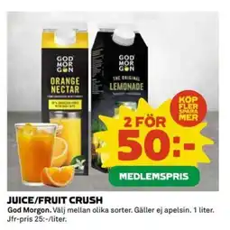 Coop God Morgon Juice/fruit crush erbjuda