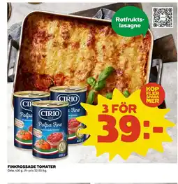 Coop CIRIO Finkrossade tomater erbjuda
