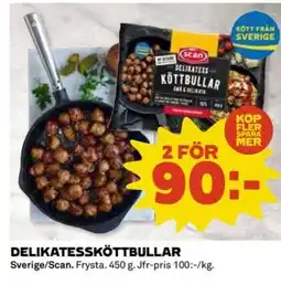 Coop SCAN Delikatessköttbullar erbjuda