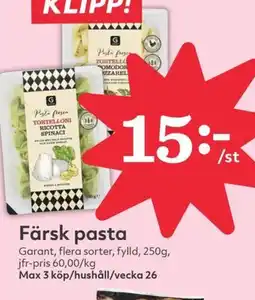 Hemköp Garant Färsk pasta erbjuda