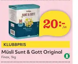 Hemköp Finax Müsli Sunt & Gott Original erbjuda