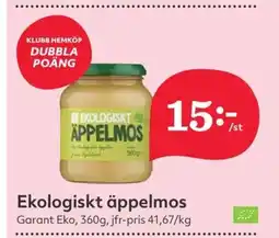 Hemköp Garant Ekologiskt äppelmos erbjuda