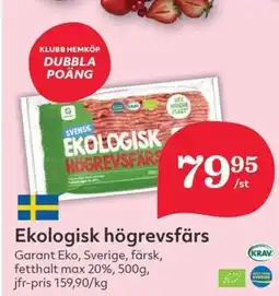 Hemköp Ekologisk högrevsfärs erbjuda