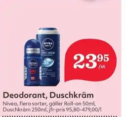 Hemköp NIVEA Deodorant, Duschkräm erbjuda