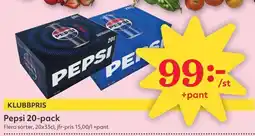 Hemköp PEPSI 20-pack erbjuda