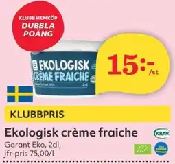 Hemköp Garant Ekologisk crème fraiche erbjuda