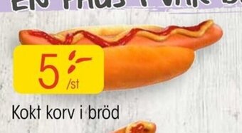 EKO Kokt korv i bröd erbjuda