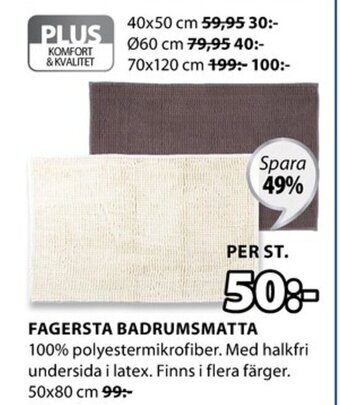 JYSK Fagersta Badrumsmatta erbjuda