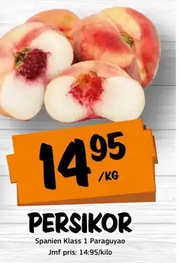 Bazaar Food market Persikor erbjuda
