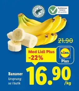 Lidl Bananer, Pris i appen erbjuda