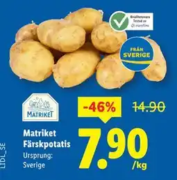 Lidl Matriket Färskpotatis, SEK 7.6 erbjuda